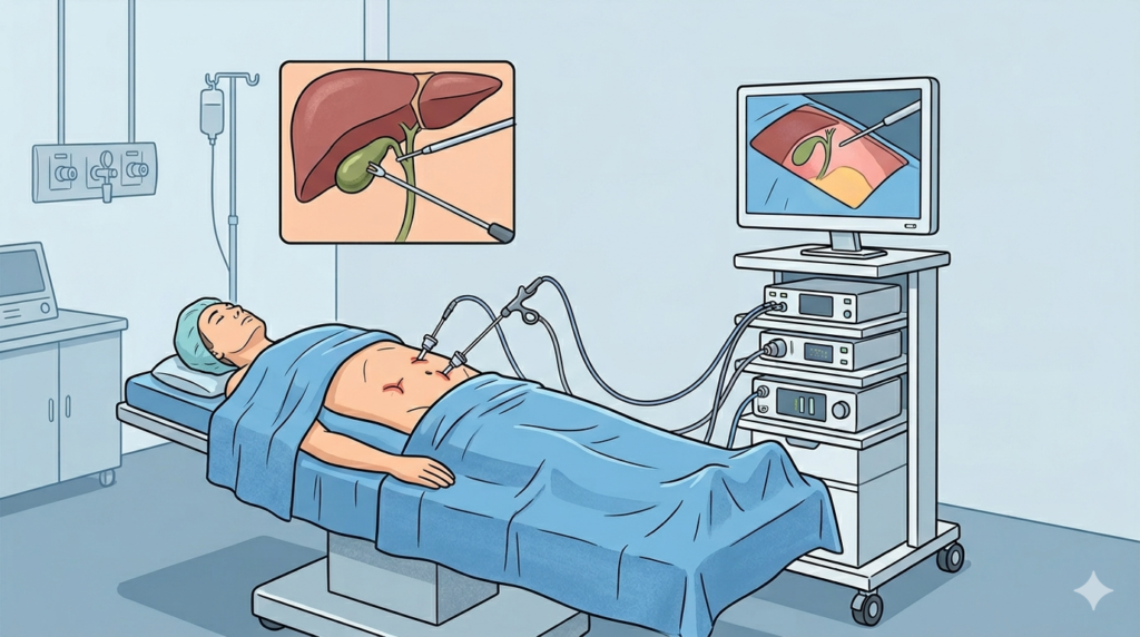 Cirurgia de colecsitectomia por videolaparoscopia