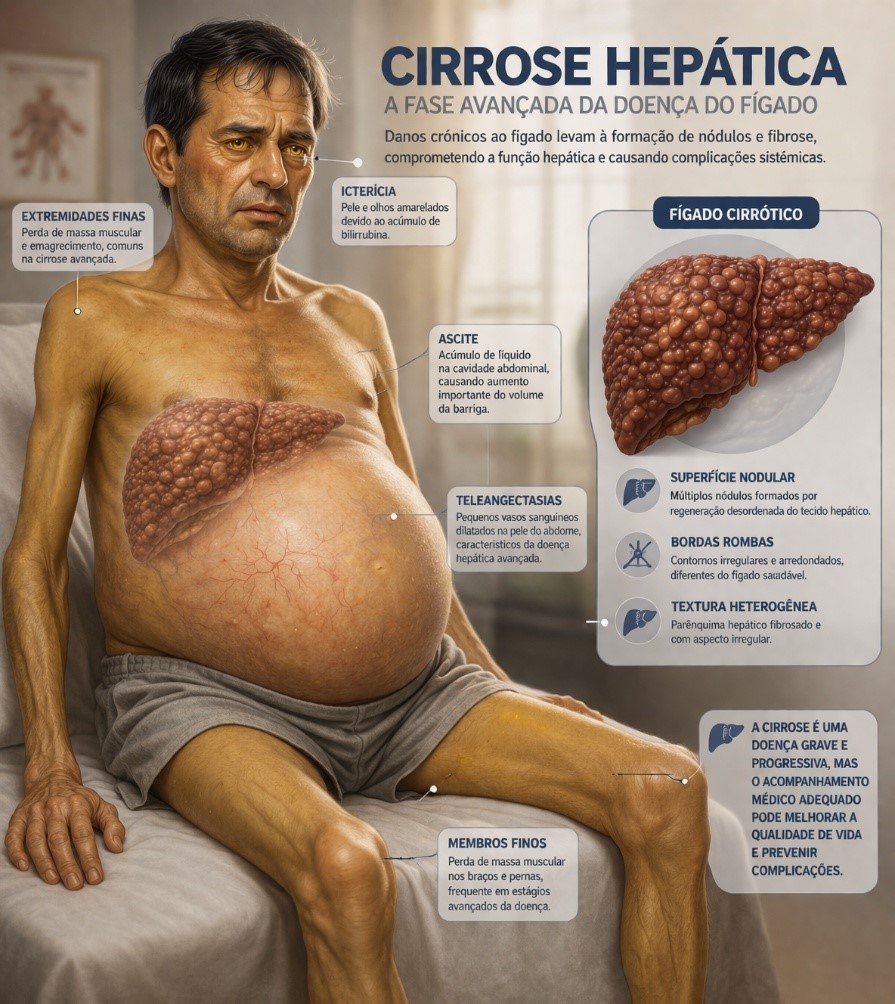 Sinais e sintomas da cirrose hepática