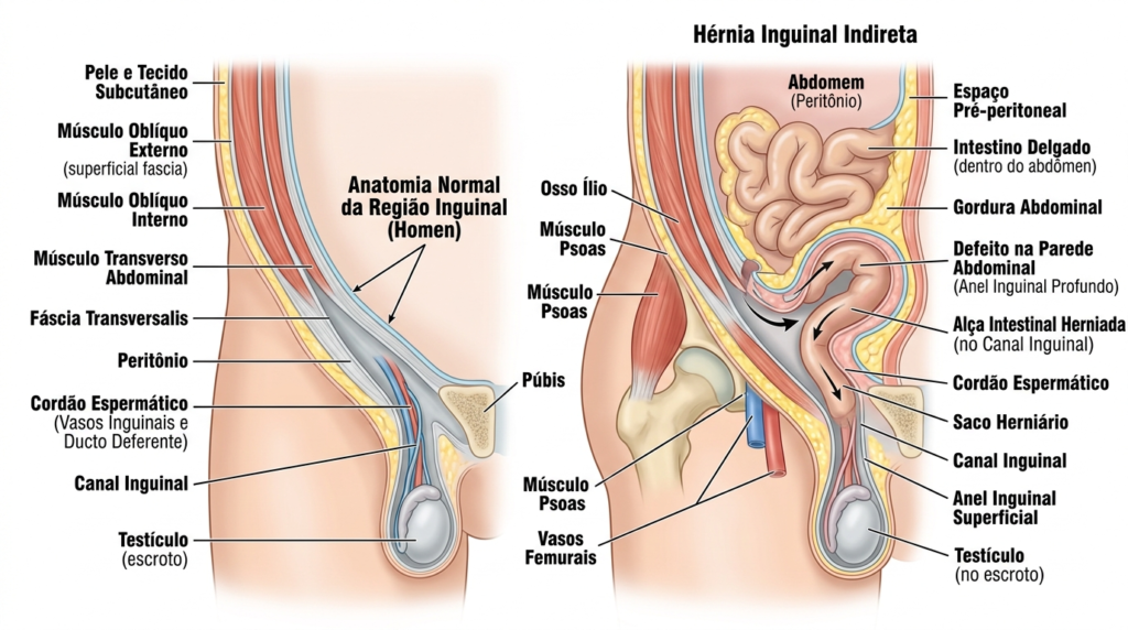 Anatomia da hérnia inguinal